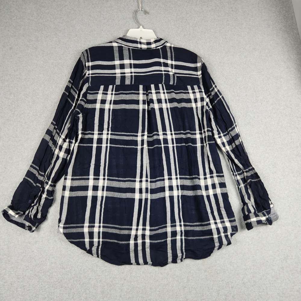 Lucky Brand Shirt Womens Large Black White Plaid Casual Streetwear Button Up - Picture 3 of 7